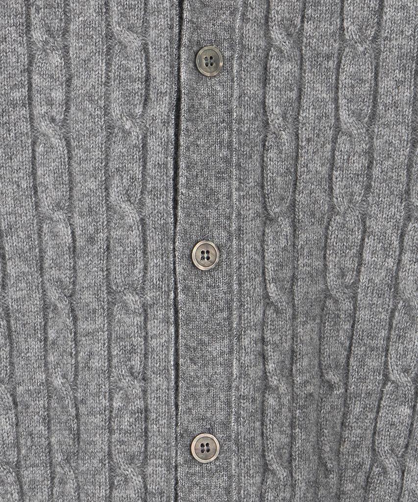 Nodu Cable Saddle Crop Cardigan [Gray]