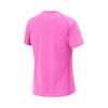 Li Ning Breathable Knitted Round Neck Pullover Short Sleeve T-Shirt Women Tops Fluorescent-Pink Purple Red ATSV004-4