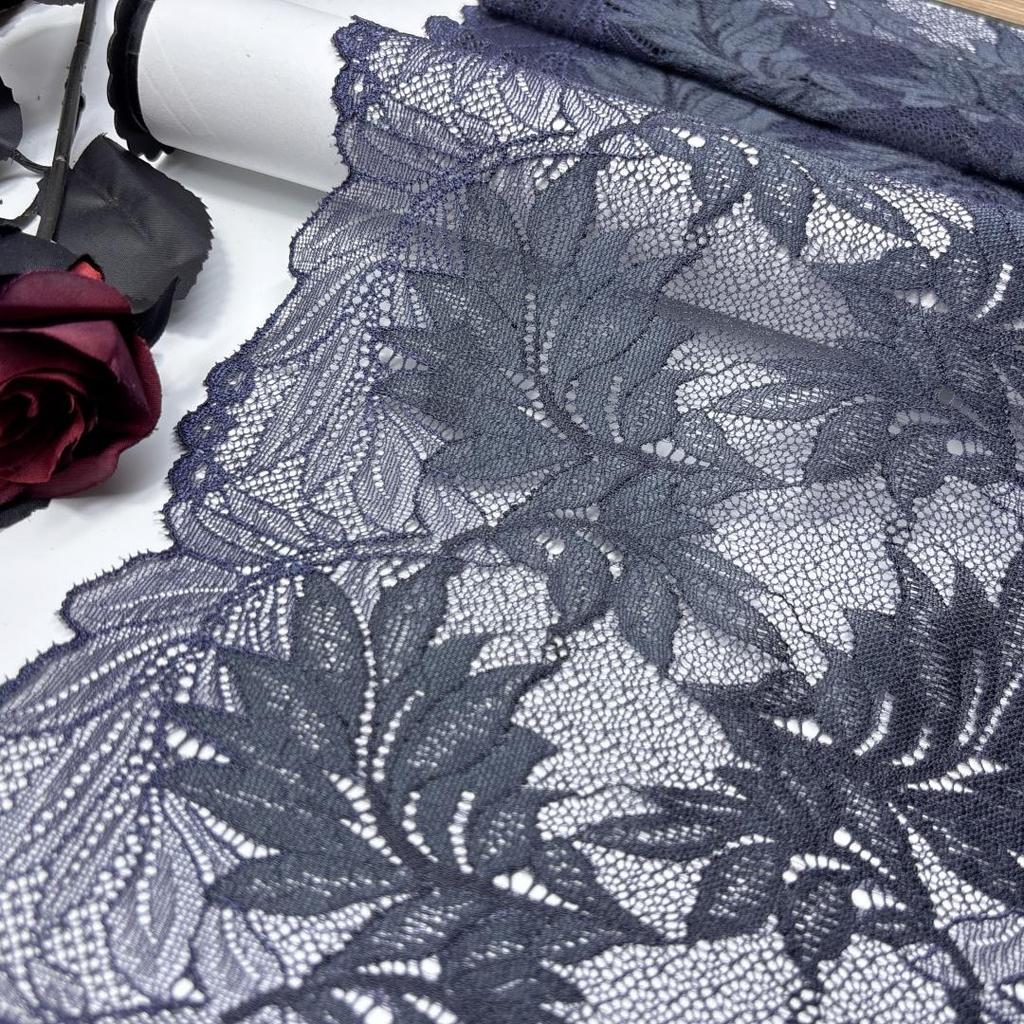 23cm Wide Spandex Lace Fabric, Mutilcolor stretch Sewing Lace Trim for Lingerie, Bra, Underwear, Dress, Garment, Home Decor, Crafting (23cm Wide)