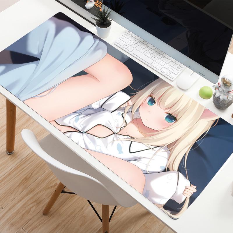 Nekoha Shizuku Extra Large Anime Mouse Pad with Precision Stitched Edges