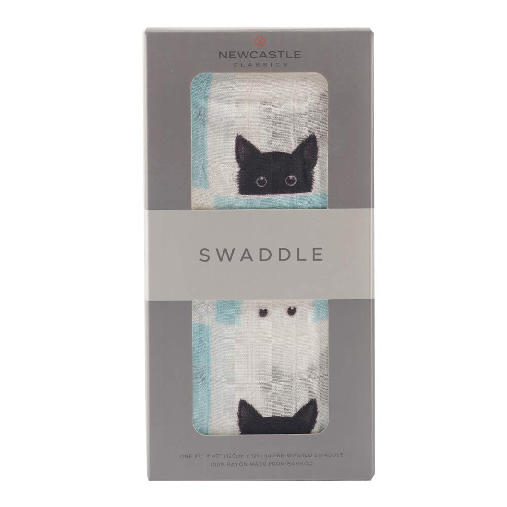 

Newcastle Classics Бамбуковый муслиновый плед Японский мягкий и пушистый плед для 120x120 см 0 месяцев и [Официальный продукт] новорожденных, Кошки Ку-ку, (Икс