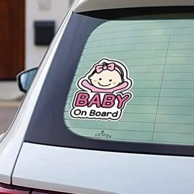 Autoaufkleber Süße Cartoon Baby an Bord Aufkleber Schild Aufkleber Auto Dekoratives Decal Auto Zubehör