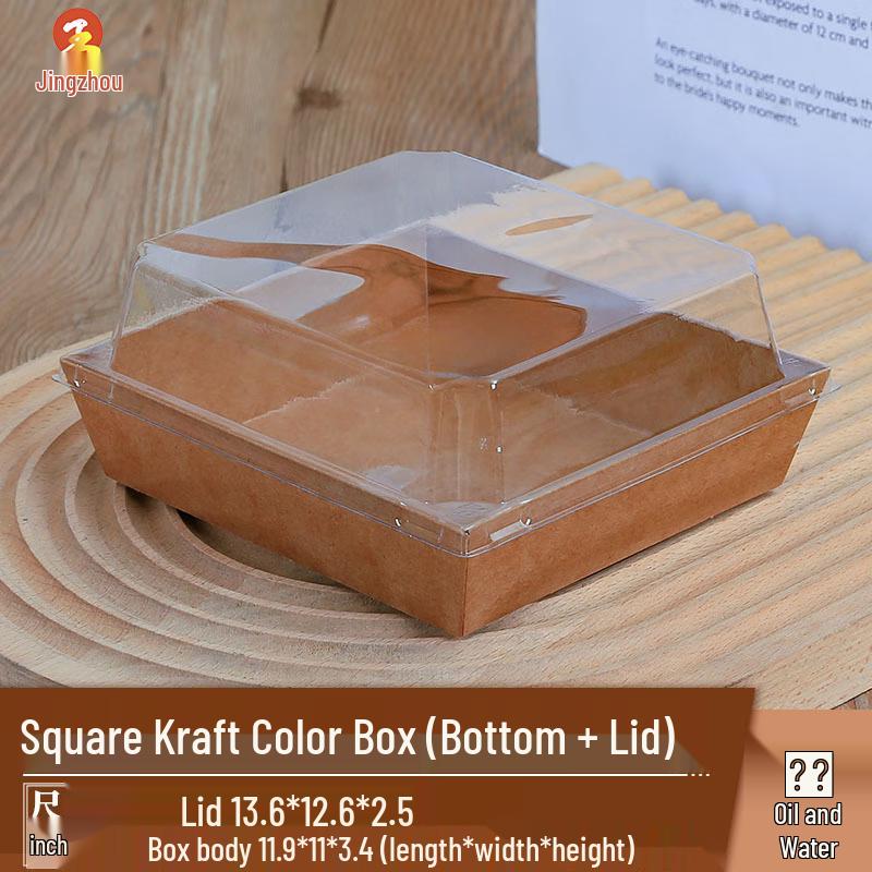 

Disposable Kraft Paper Bento Boxes with Lids, 50 Sets