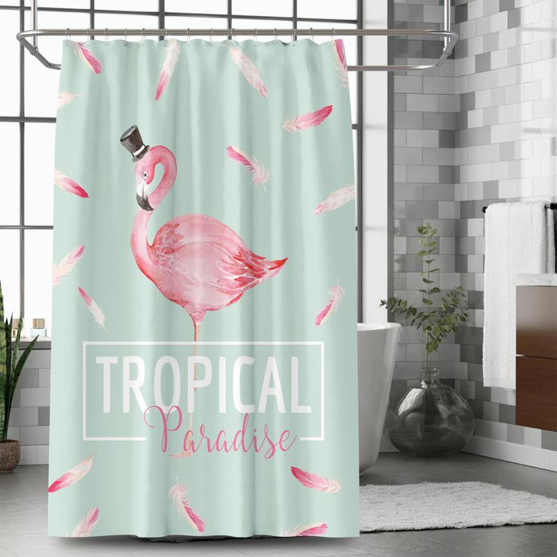 Badezimmer verdickter wasserdichter Vorhang, schimmelfester Duschvorhang, Duschtrennwand-Vorhang, Duschvorhang, Badezimmer-Vorhang, kostenlose Perforation