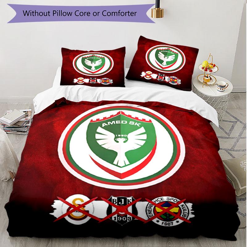 3pcs Duvet Cover Set (1*Duvet Cover + 2*Pillowcase, Without Core), Amed SK Print Soft All‑Season Bedding Set, Home Bedroom Decor Gift
