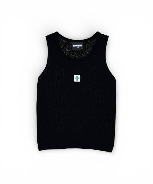 Bonseullipi Born Slippy Net Sleeveless (Black)