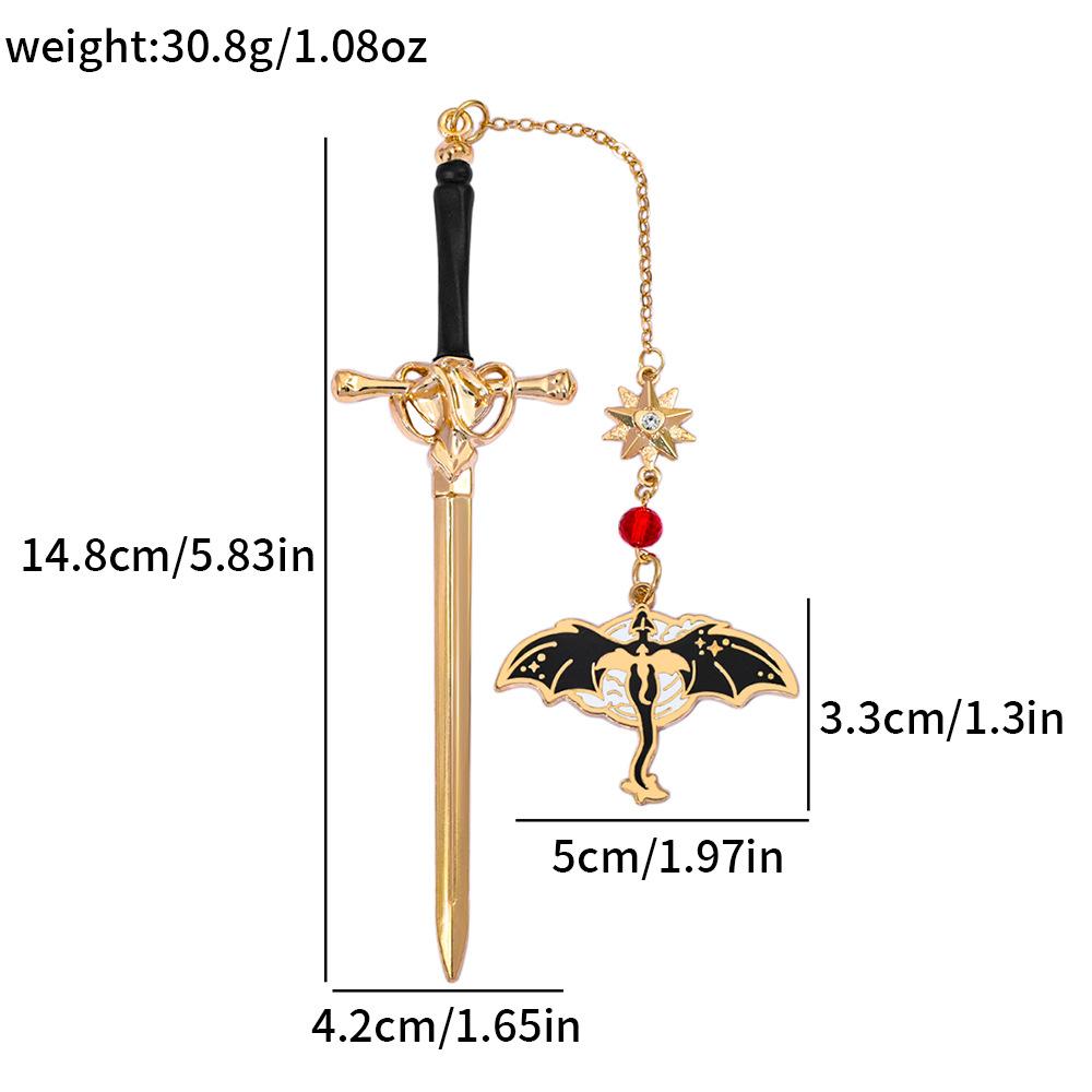 Zlatý Stegosaurus Záložka Narozeninový dárek pro fanoušky knih Čtenáře fantasy Knihomol Stříbrný Zlatý přívěsek Výroční dárek