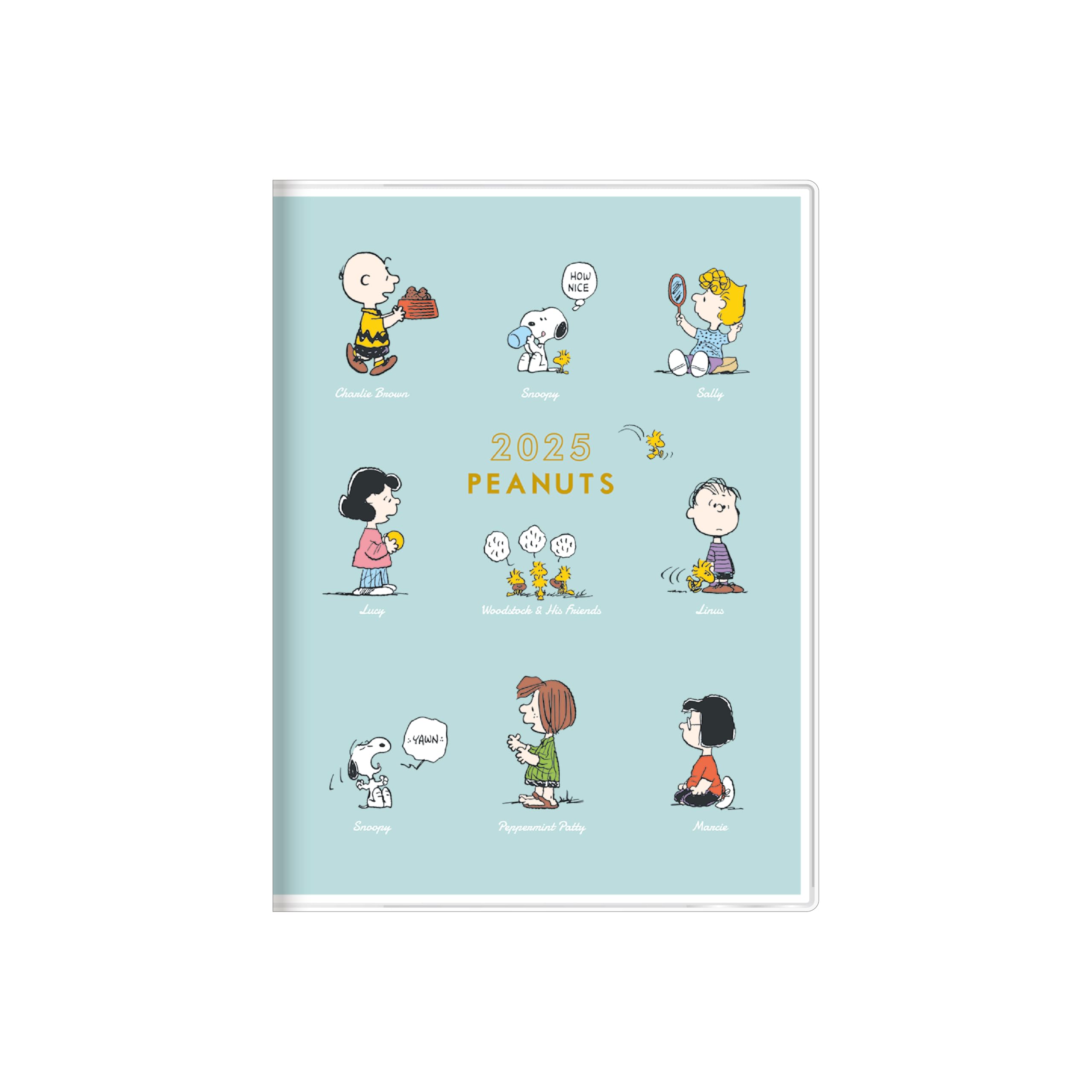 

Sunstar Stationery Snoopy 2025 Monthly Mint S2958317 Planner, A6, Green,