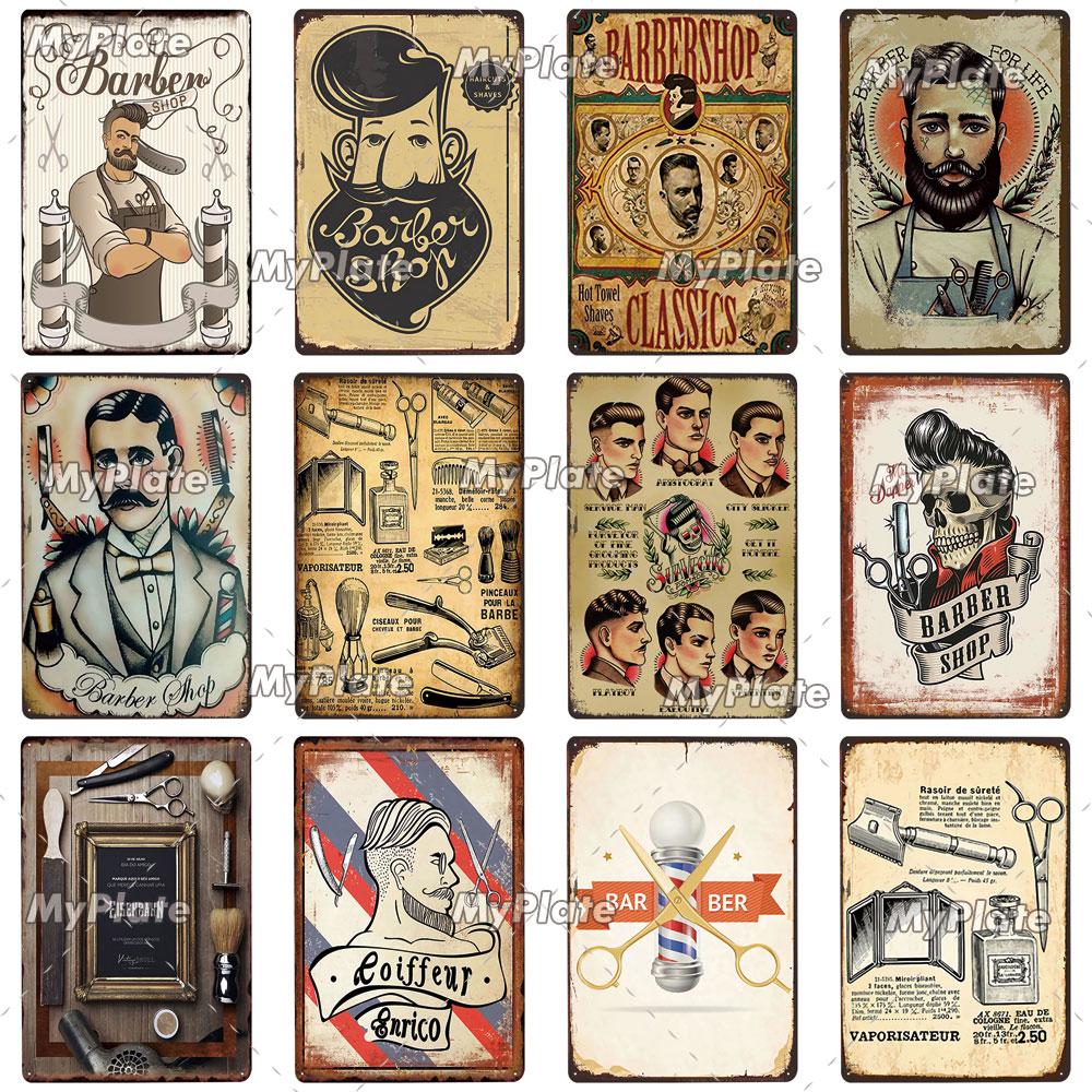 Barber Rules Metal Sign Tin Sign Vintage Decor Room Decoration Metal Plaque Man Cave Bar Sign Poster Home Decor