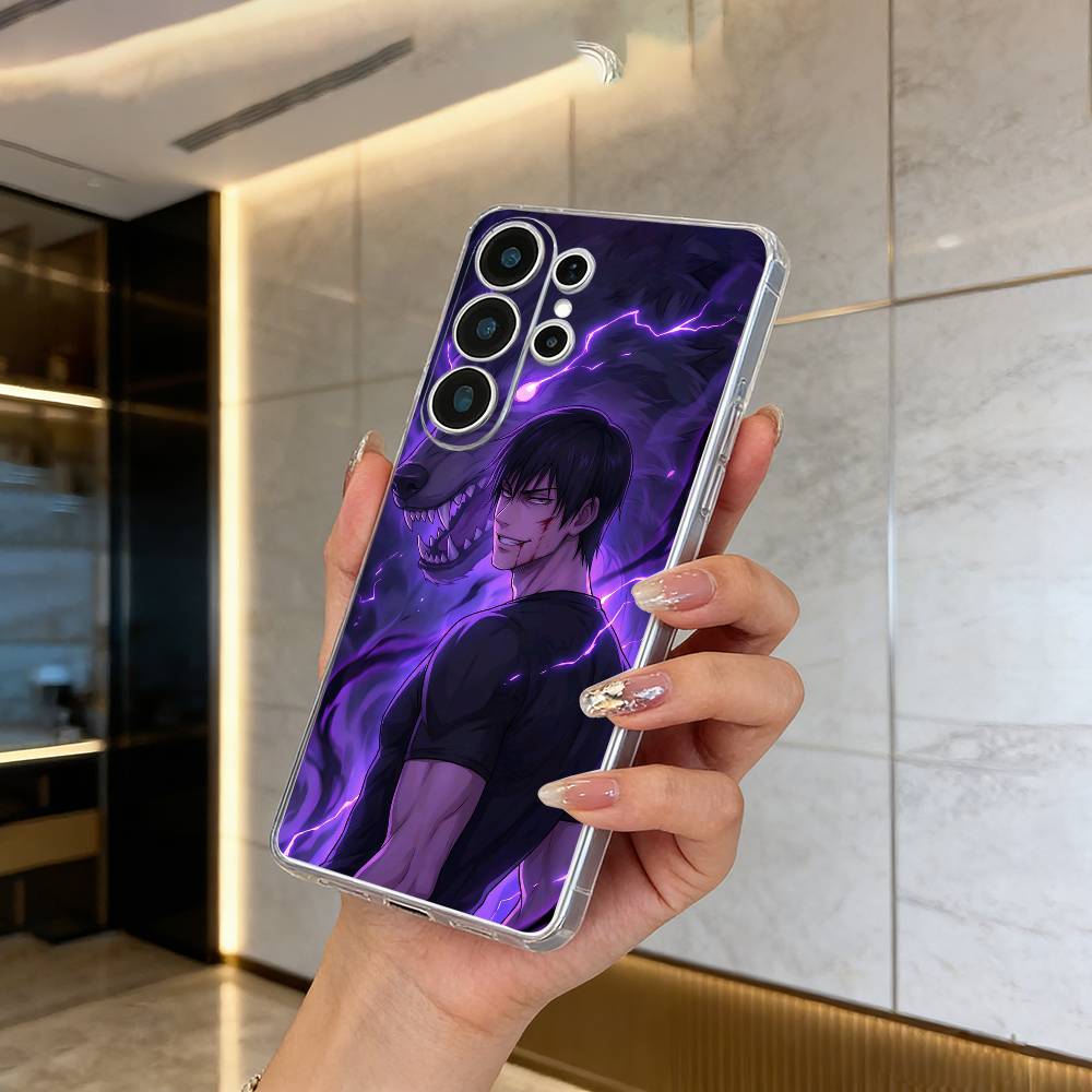 Charismatic villain-Fushiguro Toji Clear Phone Case for Samsung S25, S24, S21, S22, S23, S30, Ultra, S20, Plus, FE, Lite