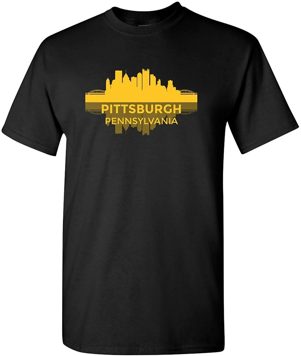Pittsburgh Pennsylvania Skyline - State City Hometown Pride T Shirt - Black S