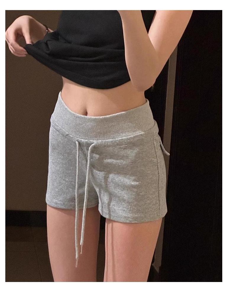 Women's Summer 2025 Slim Fit Drawstring Sporty Shorts
