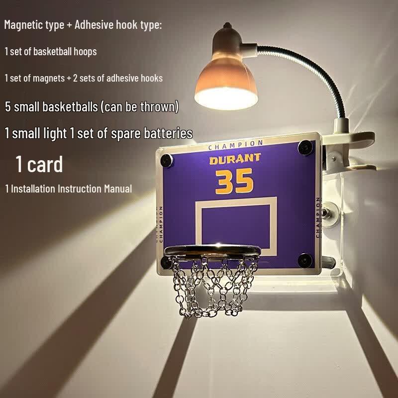 Brangdy NBA Mini Basketball Hoop Night Light