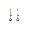 New Chinese antique beaded long fringed earrings, ethnic feng shui drop Hanfu accessories without ear clips