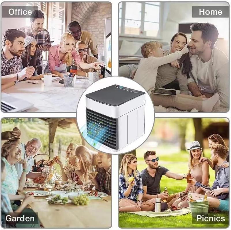 Aer condiționat personal portabil, Aer condiționat mic răcitor de aer cu 3 viteze ale vântului, ventilator AC mobil pentru birou pentru dormitor acasă