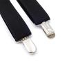 2.5cm Black Women's Suspenders - Versatile Elastic Y-Back with Three Clips, Korean Style