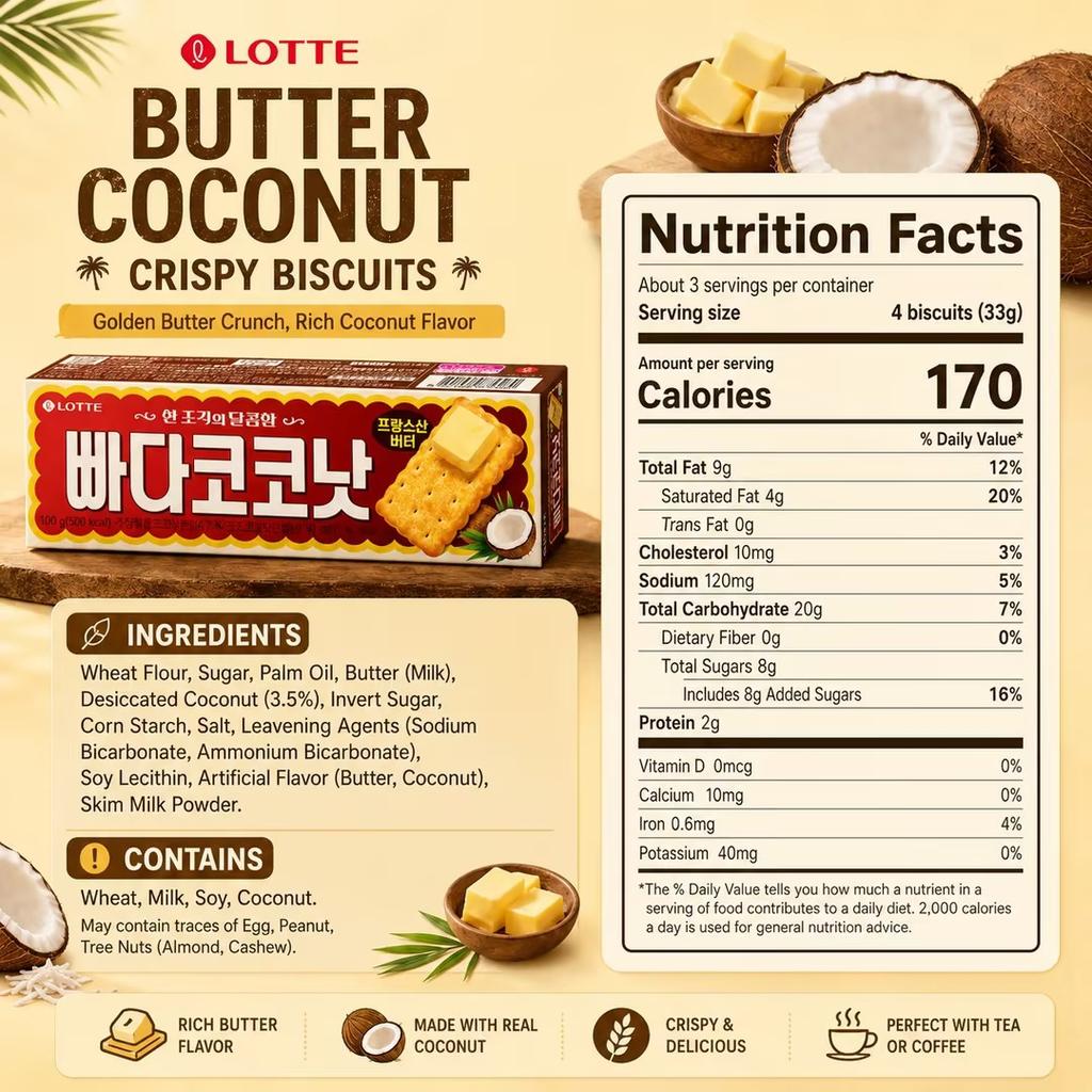 Lotte Butter Kokosnuss Knusperkekse 100g