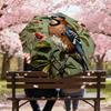 1PC Bird Flowers Umbrella-8-Rib Reinforced Portable Folding Travel Suitable for All Seasons Outdoor Daily Use-G327