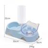 Cat Dog Food Pet Double Bowl Automatic Water Dispenser Anti-Knock Cat Bowl Dog Bowl Food Bowl Neck Guard Feeding Integrated
