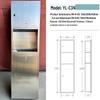 Built-in Stainless Steel 2-in-1 Bathroom Hand Dryer & Recessed Trash Bin