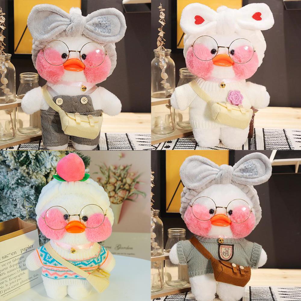 30cm Kawaii Lalafanfan Duck Plush Toy Cartoon Lalafanfan Duck Doll Soft Stuffed Animal Plushie Birthday Gifts For Girl Children
