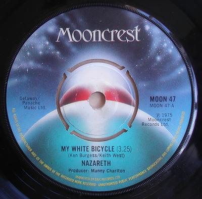 7inch Record NAZARETH - My White Bicycle MOON47 Mooncrest 1975 UK Rock Used