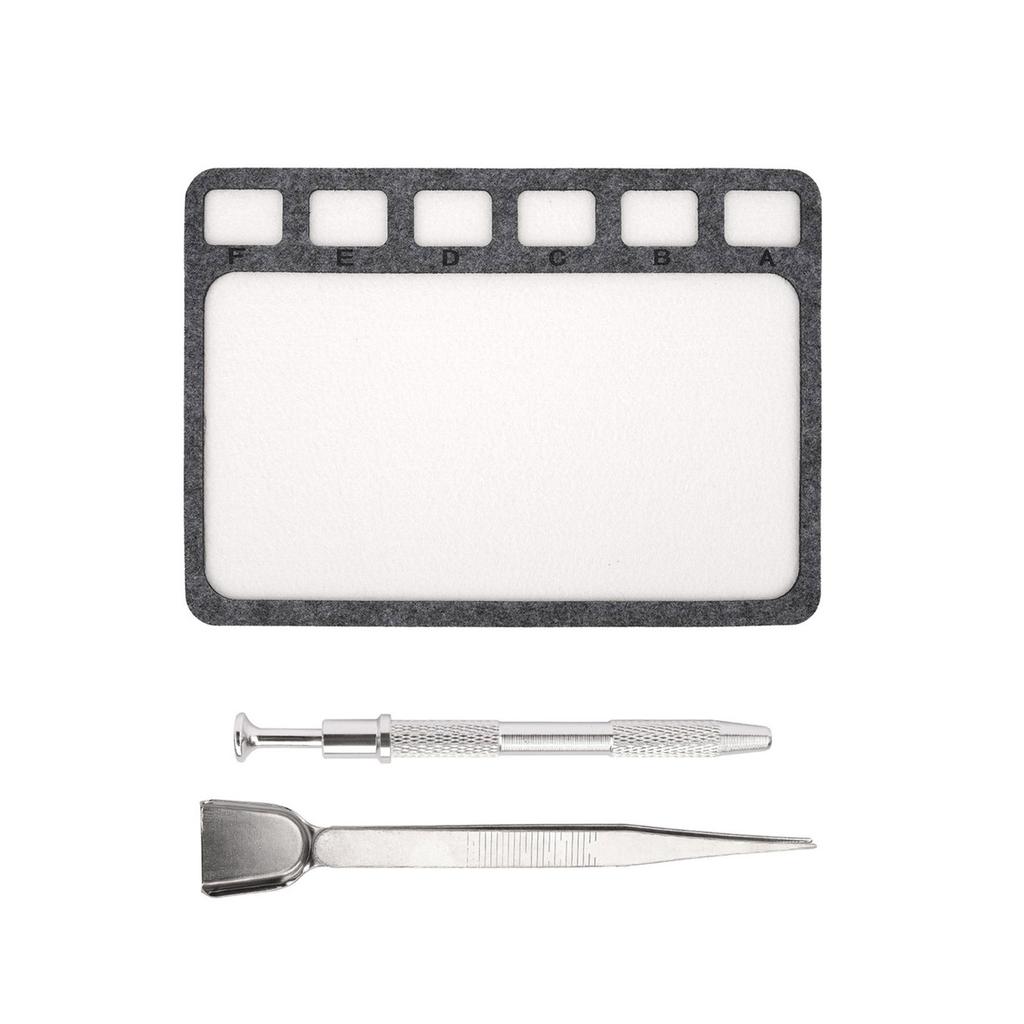 3/4 Piece Handmade Felt Beading Tray Set With Stainless Steel Scoop And 6 Compartments For Jewelry Making Crafts