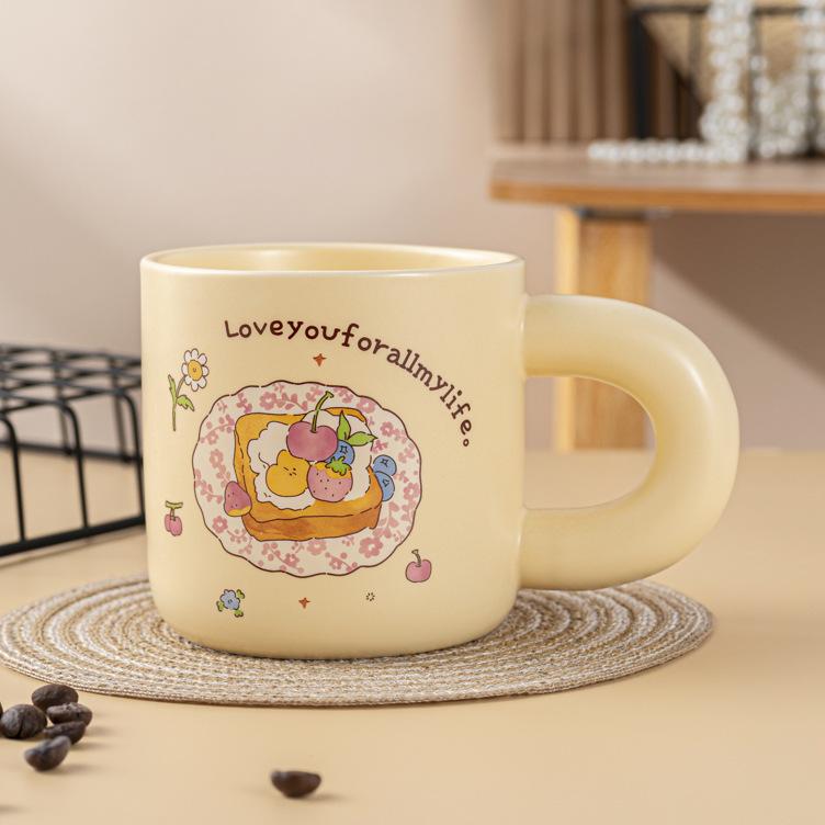 High Value Ceramic Cup Bear Mug Household Couple Water Cup Cute Gift Souvenir Gift Coffee Cup