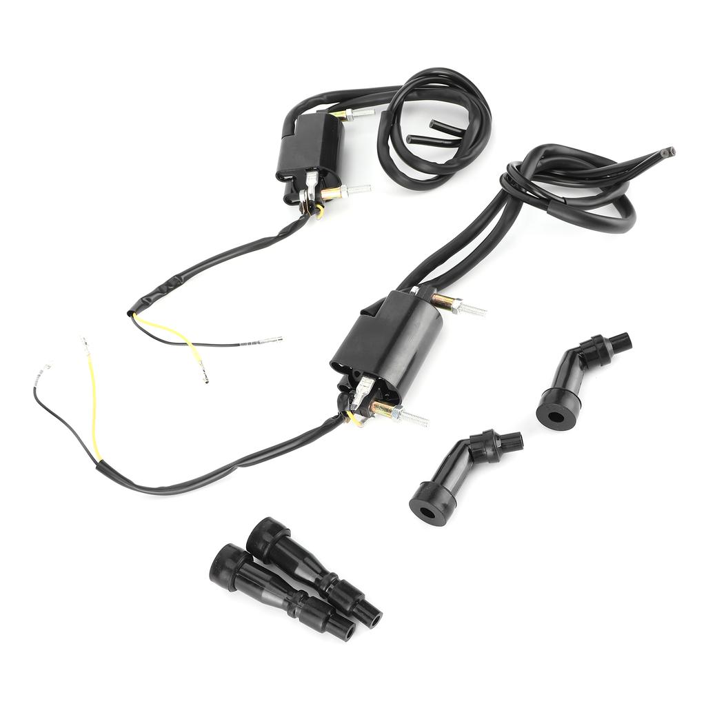 2 Stück Zündspulen 4 Stück Kappen 3341045012 Passend für Suzuki GS550 GS750 GS850 GS1000