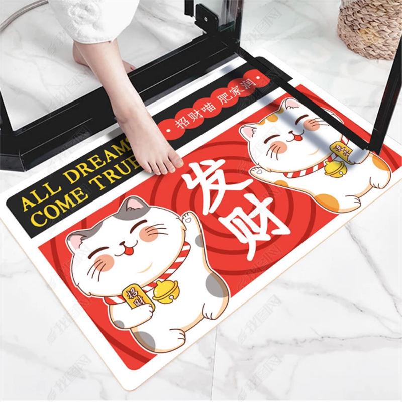 

Роскошные коврики для дверей с мультяшным принтом: Можно мыть, резать, идеально подходит для прихожих и ванных комнат 40x60 cm