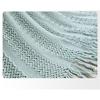 Acrylic Knitted Shawl Blanket Geometric Cable Knit Throw Blanket For Office Couch Sofa Blanket Autumn Winter Cozy Nap Blanket