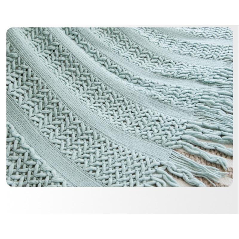 Acrylic Knitted Shawl Blanket Geometric Cable Knit Throw Blanket For Office Couch Sofa Blanket Autumn Winter Cozy Nap Blanket