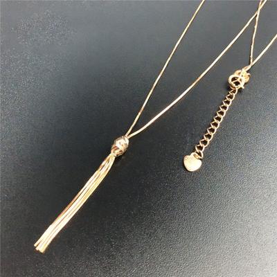 Purple Gold Color Gold Temperament Snake Bone Fringed Necklace Flash Female Plated Rose Gold Collarbone Chain