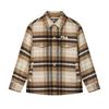 Fashion Woven Latte Brother Fitted Polo Shirt Jacket Men Jacket Wheat F11M519703FBG