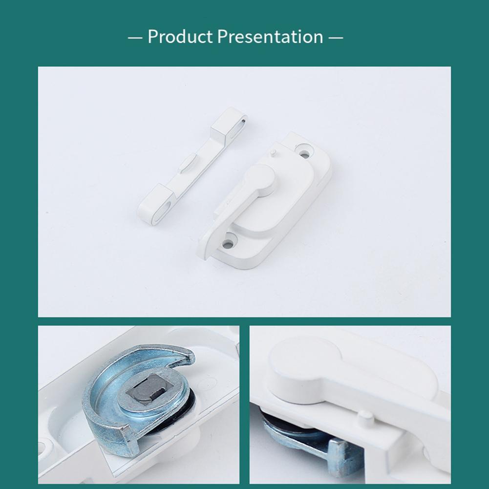 Weißes Schiebefenster Türschloss Zinklegierung Türsicherheitsschieber Fenster Türgriffschloss Einbruchsicheres Design Hardware Zubehör