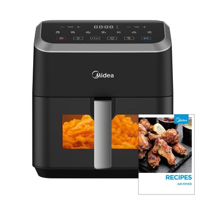 Midea Heißluftfritteuse, 5L Fassungsvermögen, HeatXpress Technologie, 90% weniger Öl