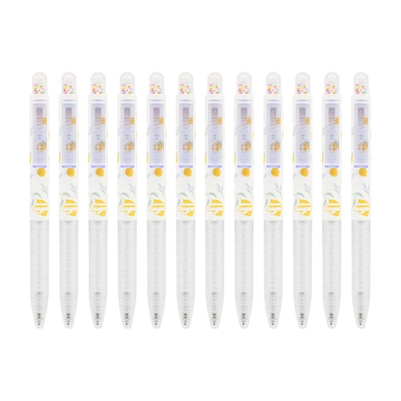 

12Pcs Noise Free Retractable Gel Pen Fast Dry Ink Non Smudge Writing Pen Comfortable Handle For Students Professional