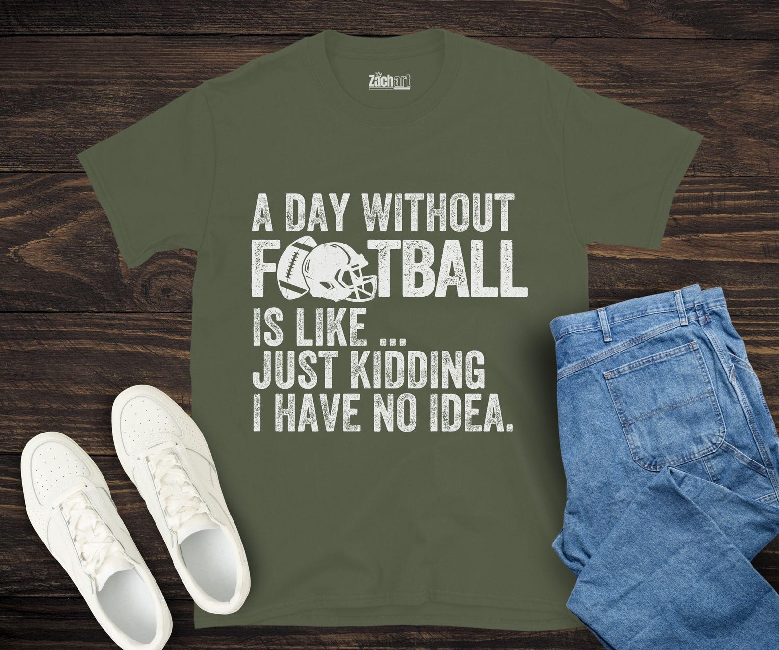 A Day Without Football Shirt, Funny Football Fan Shirt, Game Day Football Shirt, Football Player Gift, Football Lover, Gridiron Life Shirt M