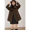 VICTORIA&VERA Women's Retro Plaid Alpaca Blend Double-faced Wool Coat
