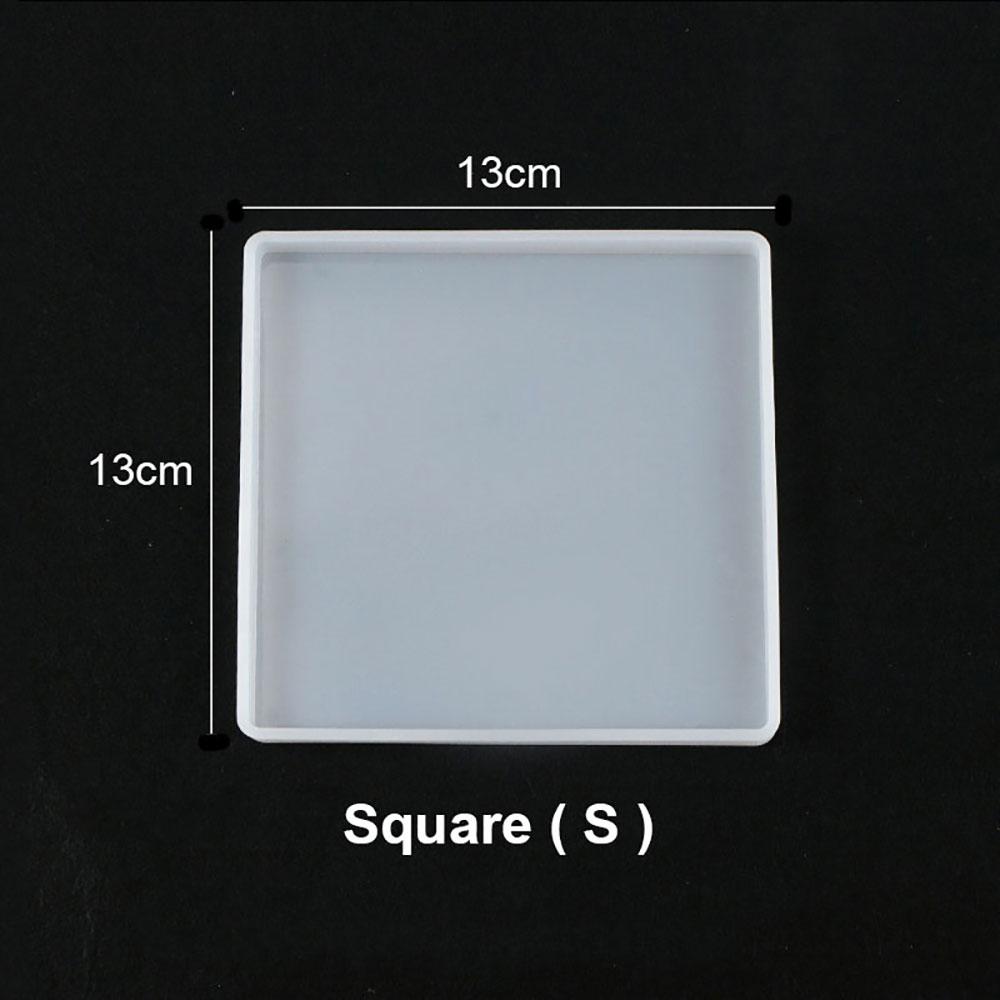 Silicone for DIY Coaster Resin Epoxy Mold Cup Mat Tray Tea Coaster Resin Molds Silicone Wine Glass Coasters Clay Plate Mould