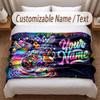 Music General Theme Soft Blanket Personalized Custom Name Text Print Warm Blanket Home Sofa Bedroom Decor