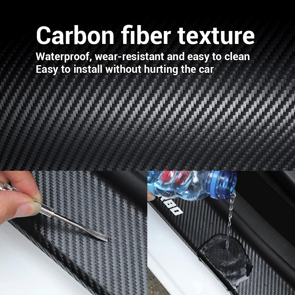 Car Door Sills Stickers Auto Door Threshold Guard Sticker Auto Valve Cap For Ford Kuga Focus Fiesta F150 Explorer Taurus Mustang knsh65