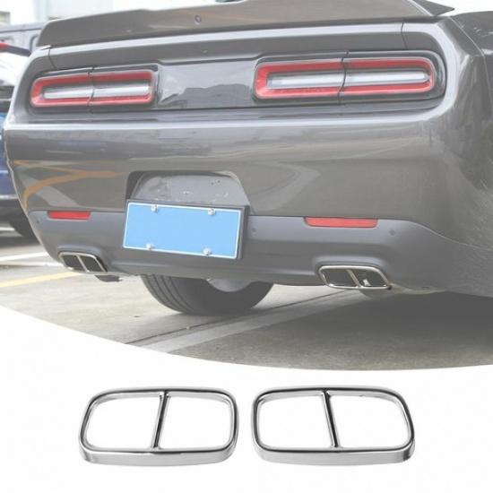 2x Auspuffrohr-Endrohr-Blende Zierleiste für Dodge Challenger 15+