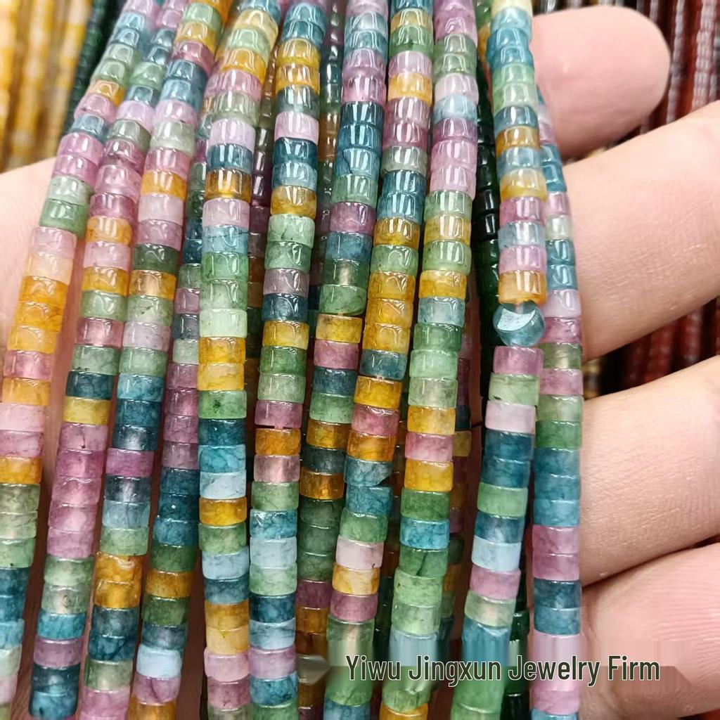 2x4mm Natural Agate Stone Separator Beads for DIY Jewelry Making - Loose Semi-Finished Accessories In Stock