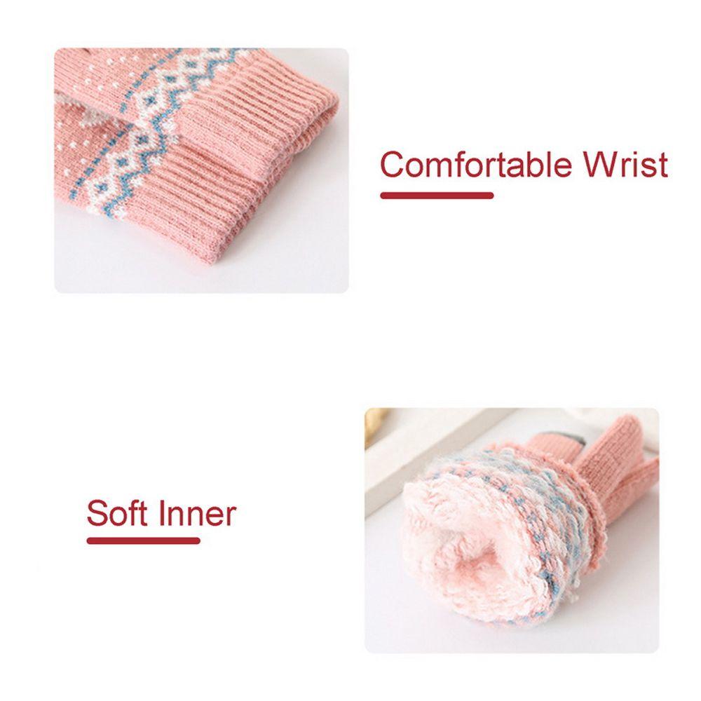 Couple Stretch Ridding Women Men Winter Gloves Knit Mittens  Gloves Christmas Gloves