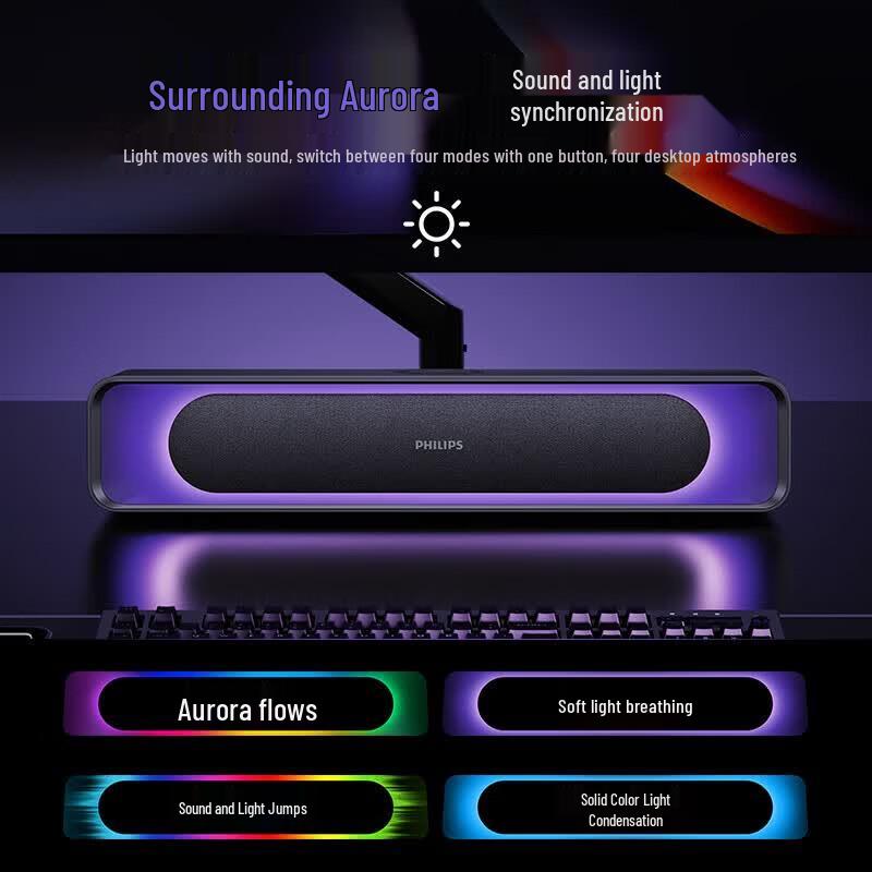 Philips SPA4110 Bluetooth Gaming Speaker with RGB Lighting (CN Version)