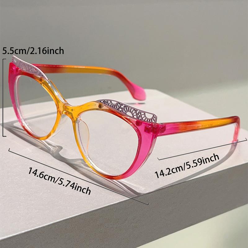 Stylish Cat Eye Optical Frames Women New Multi-color Rim Blue Light Blocking Glasses Trendy Fashion Patchwork Sun Glasses