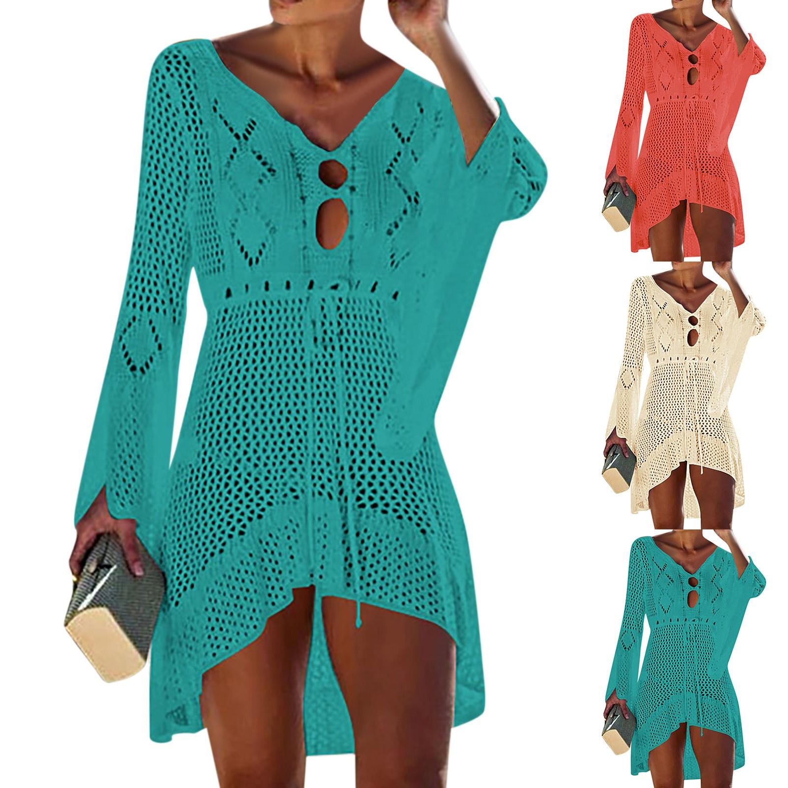 

Женская солнцезащитная рубашка, сексуальное кружевное свободное пляжное платье для отдыха, бикини, купальник, пальто