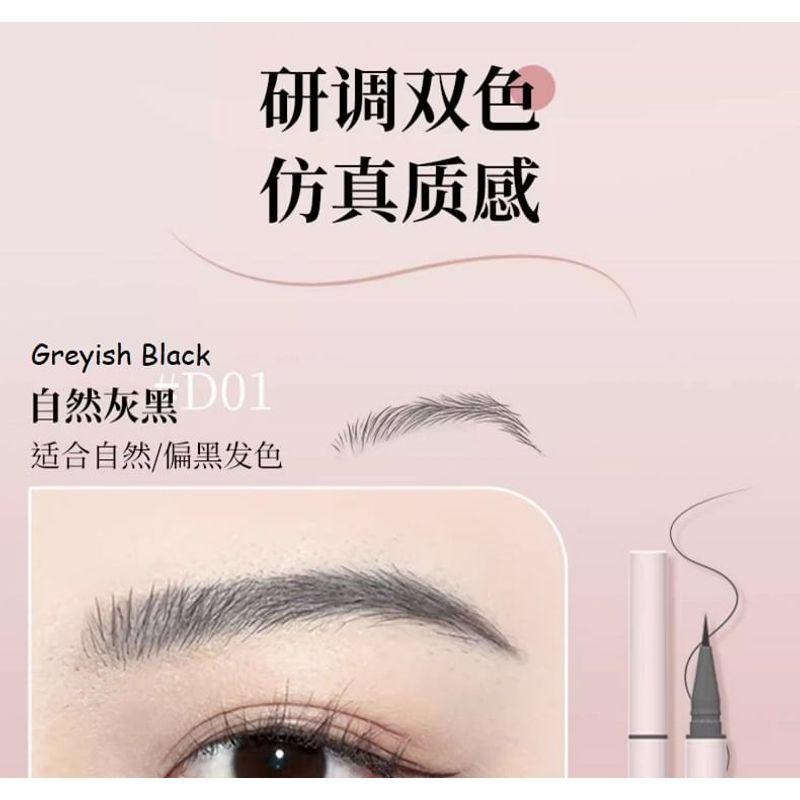 DEZONE - Dual Head Liquid Eyebrow Pen with Brush - 2 Colors