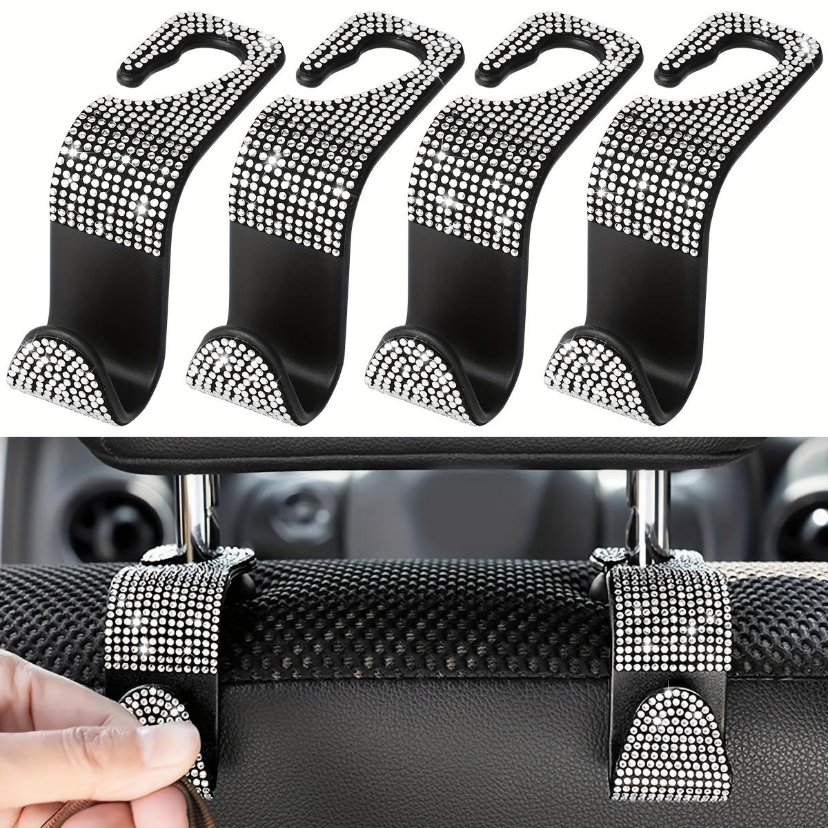 4Pcs Car Diamond Hook Seat Backrest Hook Decoration Car Seat Back Back Multi-function Invisible Car Hook